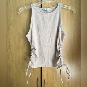 Side ruched tank top S